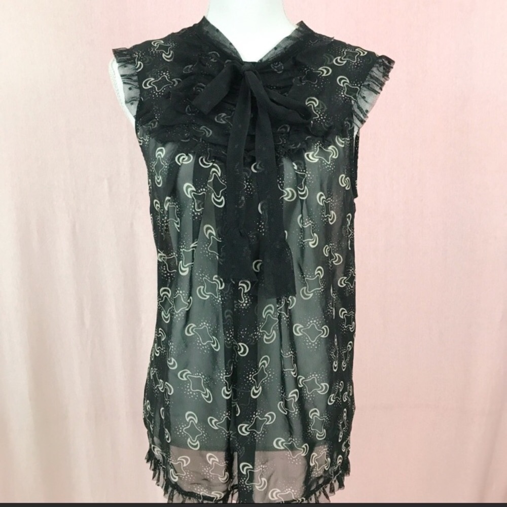 Anna Sui Sheer Baby Doll Top